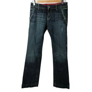 Vintage Y2K Vertigo Dark Blue Denim Bootcut Leg Jeans Women's Size 29 US 8